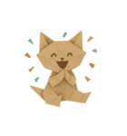 折り紙ねこ：こころのきもち（個別スタンプ：14）