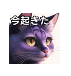 紫色のネコ（個別スタンプ：13）