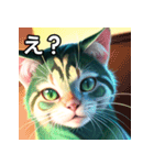 緑色のネコ（個別スタンプ：12）