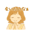 ボブウェーブへアの女の子（個別スタンプ：9）