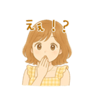 ボブウェーブへアの女の子（個別スタンプ：10）