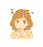 ボブウェーブへアの女の子（個別スタンプ：11）