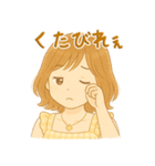 ボブウェーブへアの女の子（個別スタンプ：19）