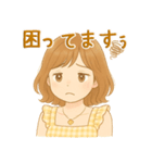 ボブウェーブへアの女の子（個別スタンプ：20）