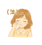 ボブウェーブへアの女の子（個別スタンプ：22）