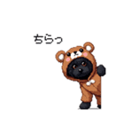 クマさん着ぐるみトイプードル 黒 日常会話（個別スタンプ：17）