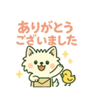 【しろいぬ】何度でも使える日常会話（個別スタンプ：4）