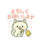 【しろいぬ】何度でも使える日常会話（個別スタンプ：5）