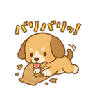 音を立てるデフォルメワンコたち（個別スタンプ：5）