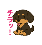 音を立てるデフォルメワンコたち（個別スタンプ：9）
