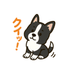 音を立てるデフォルメワンコたち（個別スタンプ：15）