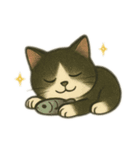 白黒猫 色々スタンプ（個別スタンプ：16）