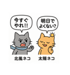 北風ネコと太陽ネコ（個別スタンプ：6）