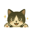 白黒猫の気持ちm（個別スタンプ：1）