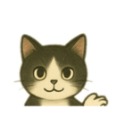 白黒猫の気持ちm（個別スタンプ：2）