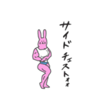 マッスルうさぎさん ボディビルダー（個別スタンプ：6）