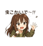 キャンプ可愛い女子スタンプ①（個別スタンプ：5）