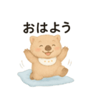 育児で使える赤ちゃんウォンバットの日常（個別スタンプ：1）