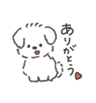 マルチーズのようないぬ（個別スタンプ：3）