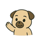 色んな表情するパグ（個別スタンプ：2）