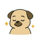 色んな表情するパグ（個別スタンプ：4）