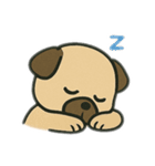 色んな表情するパグ（個別スタンプ：6）