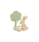 森のうさぎと仲間たち – ペーパークラフト（個別スタンプ：7）