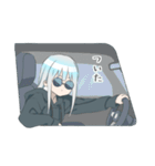パーカーの女の子(銀髪)15（個別スタンプ：1）