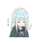 パーカーの女の子(銀髪)15（個別スタンプ：5）