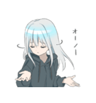 パーカーの女の子(銀髪)15（個別スタンプ：6）