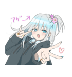 パーカーの女の子(銀髪)15（個別スタンプ：7）