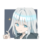 パーカーの女の子(銀髪)15（個別スタンプ：18）