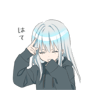 パーカーの女の子(銀髪)15（個別スタンプ：19）