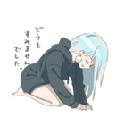 パーカーの女の子(銀髪)15（個別スタンプ：22）