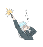 パーカーの女の子(銀髪)15（個別スタンプ：23）
