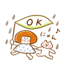 《365日のほんわか言葉2》ハナチャンと猫（個別スタンプ：3）