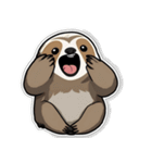 表情豊かナマケモノ（個別スタンプ：1）