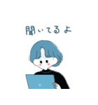 ブルー人格スタンプパック（個別スタンプ：1）