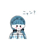 ブルー人格スタンプパック（個別スタンプ：7）