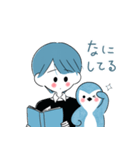 ブルー人格スタンプパック（個別スタンプ：21）