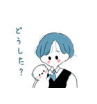 ブルー人格スタンプパック（個別スタンプ：23）