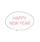 シンプル大人可愛い♥お正月の挨拶吹き出し（個別スタンプ：2）
