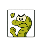 色んな表情するへび（個別スタンプ：7）