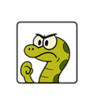 色んな表情するへび（個別スタンプ：13）