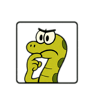 色んな表情するへび（個別スタンプ：18）