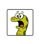 色んな表情するへび（個別スタンプ：20）