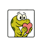 色んな表情するへび（個別スタンプ：28）