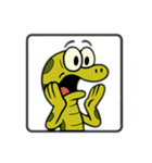 色んな表情するへび（個別スタンプ：30）
