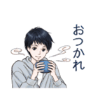 男子学生の日常スタンプ（個別スタンプ：4）