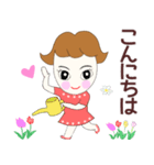お茶目ガールるるちゃん挨拶＆楽しい言葉（個別スタンプ：2）